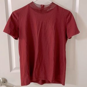 Zara, size M, dark red cotton shirt